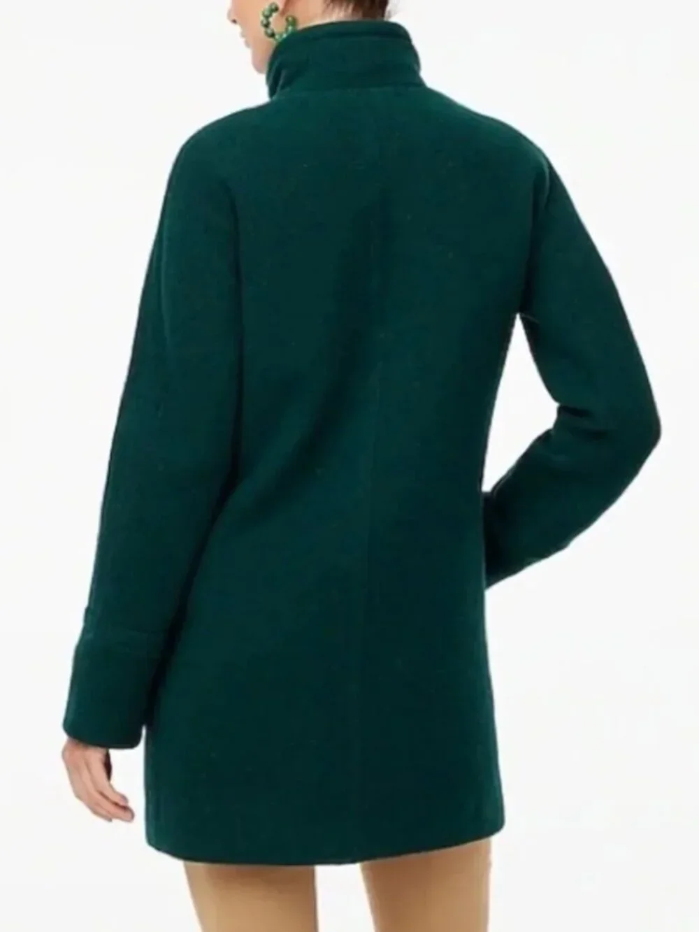 J.Crew Factory City Coat (6, Dark Forest Green) - Picture 4 of 9